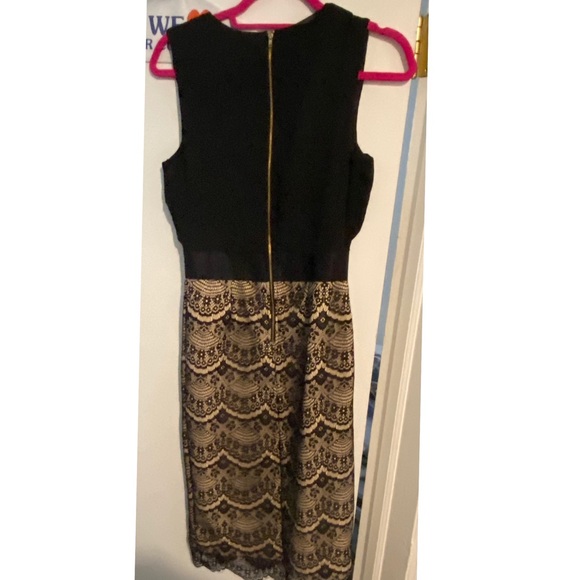 Black 2 in 1 one midi bodycon dress - Picture 2 of 5